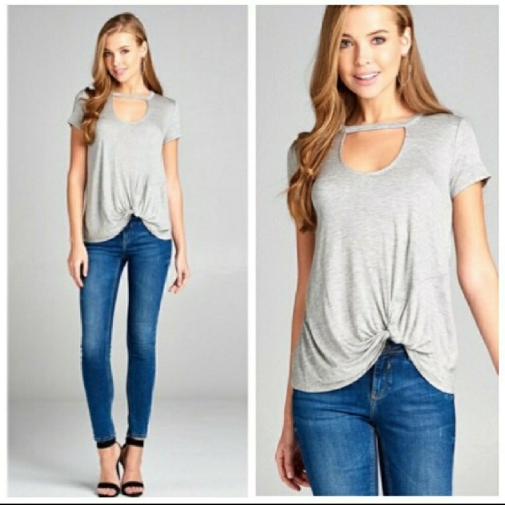🔥 twist front choker tops  FIRM$